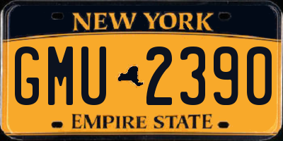 NY license plate GMU2390
