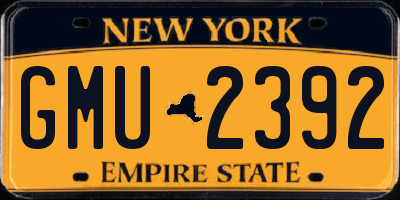 NY license plate GMU2392