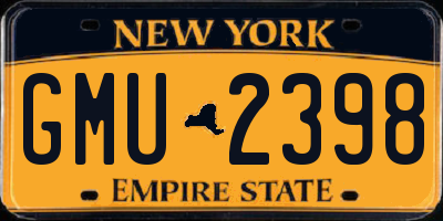 NY license plate GMU2398