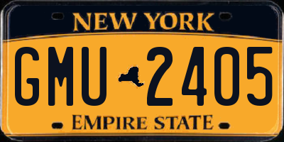 NY license plate GMU2405