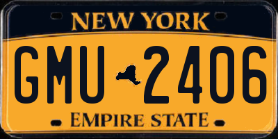 NY license plate GMU2406