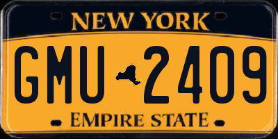 NY license plate GMU2409