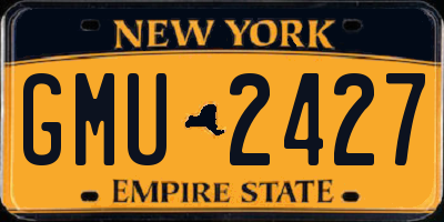 NY license plate GMU2427