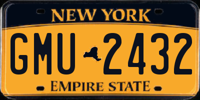 NY license plate GMU2432