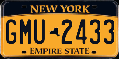 NY license plate GMU2433