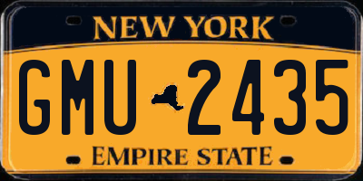 NY license plate GMU2435