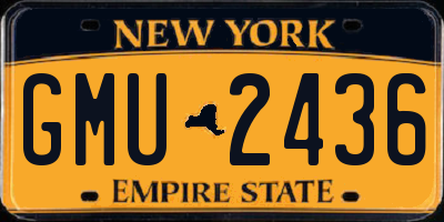 NY license plate GMU2436