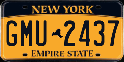 NY license plate GMU2437