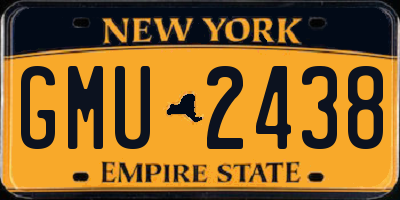 NY license plate GMU2438