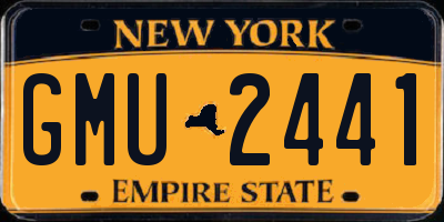 NY license plate GMU2441