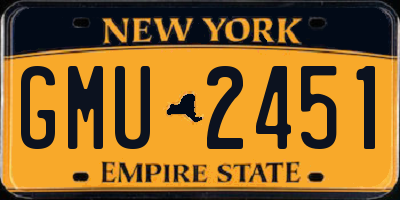 NY license plate GMU2451