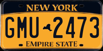NY license plate GMU2473