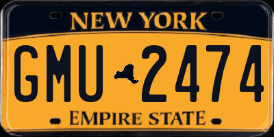 NY license plate GMU2474