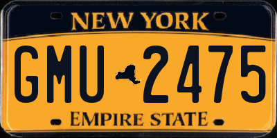 NY license plate GMU2475