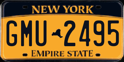 NY license plate GMU2495