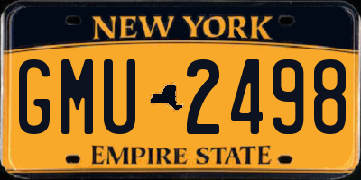 NY license plate GMU2498