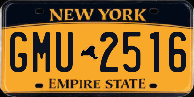 NY license plate GMU2516