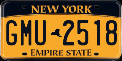 NY license plate GMU2518