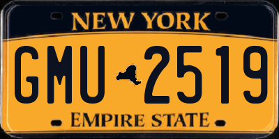NY license plate GMU2519
