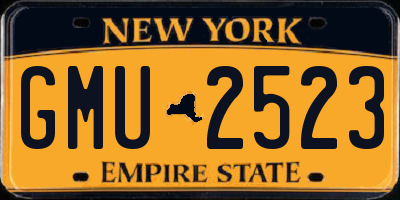 NY license plate GMU2523