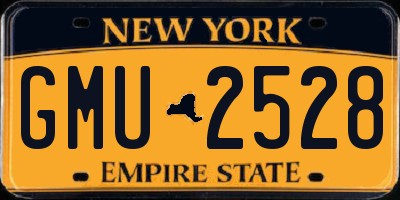 NY license plate GMU2528