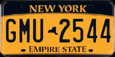 NY license plate GMU2544