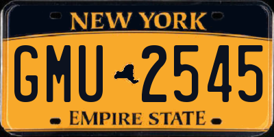 NY license plate GMU2545