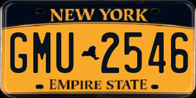 NY license plate GMU2546