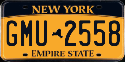 NY license plate GMU2558