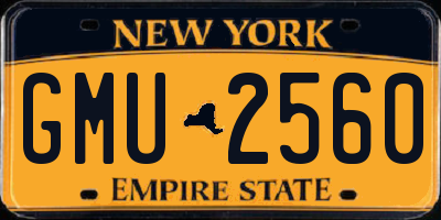 NY license plate GMU2560