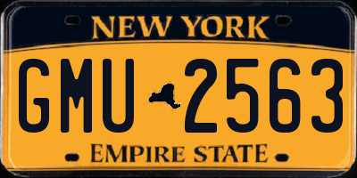 NY license plate GMU2563