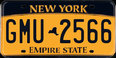 NY license plate GMU2566