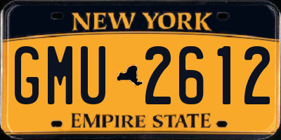 NY license plate GMU2612