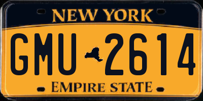 NY license plate GMU2614