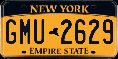 NY license plate GMU2629
