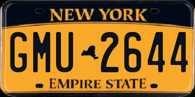 NY license plate GMU2644