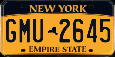 NY license plate GMU2645