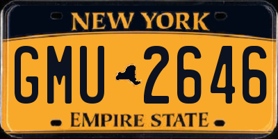 NY license plate GMU2646