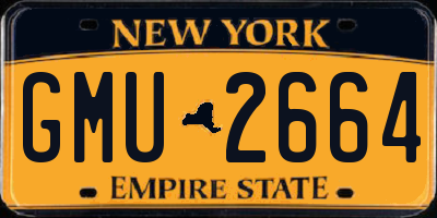 NY license plate GMU2664