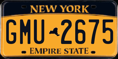 NY license plate GMU2675