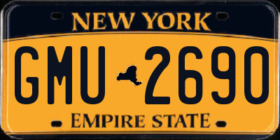 NY license plate GMU2690