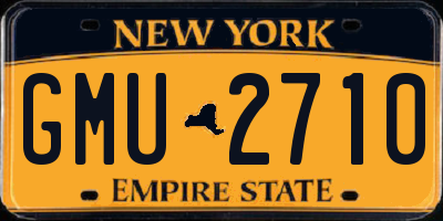 NY license plate GMU2710