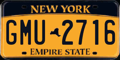 NY license plate GMU2716