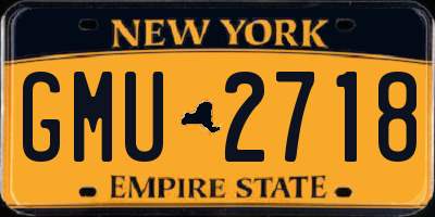 NY license plate GMU2718