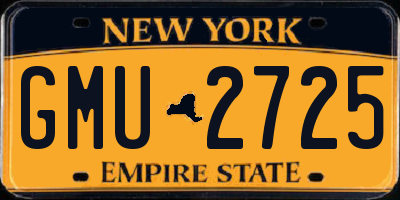 NY license plate GMU2725