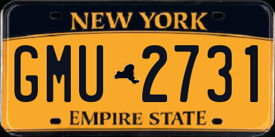 NY license plate GMU2731