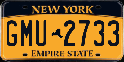 NY license plate GMU2733