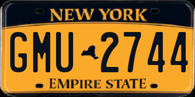 NY license plate GMU2744
