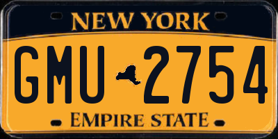 NY license plate GMU2754