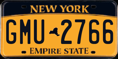 NY license plate GMU2766